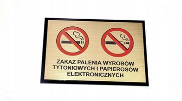 Zakaz Palenia! Tabliczka Piktogram15 x 10 cm