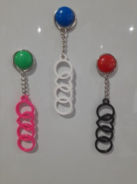 Брелок Audi с сердцем Розовый