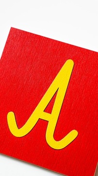 Szorstki alfabet pisany Montessori Materiał Językowy