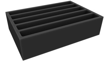 Полноразмерный пенопласт с 5 вырезами 370х40 мм.