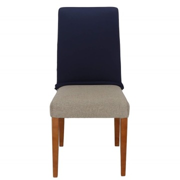 УНИВЕРСАЛЬНЫЙ БАРХАТНЫЙ ПОКРЫТИЕ НА СТУЛ ИЗ СПАНДЕКСА – ТЕМНО-СИНИЙ ЭЛАСТИЧНЫЙ ВЕЛЮР