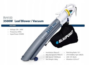 ПЫЛЕСОС С ВОЗДУХОМ ЛИСТ 3500ВТ С РЕГУЛИРОВКОЙ