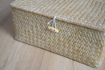 КОРЗИНА-КОРЗИНА КОНТЕЙНЕР С МОРСКОЙ ТРАВОЙ БЕЛЫЙ M