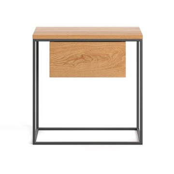 DSI-meble Szafka nocna dębowa HOVER dąb + metal