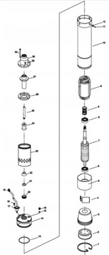 ПОГРУЖНОЙ НАСОС 2 ДЮЙМА, ВИНТ IBO, КАБЕЛЬ 14 М.