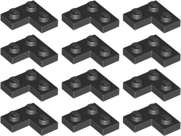 LEGO Płytka Narożnik 2x2 Czarny 242026 2420 - 12szt