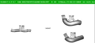 SCANIA P G R 12.7 2115015 ТРУБА ВЫХЛОПНАЯ