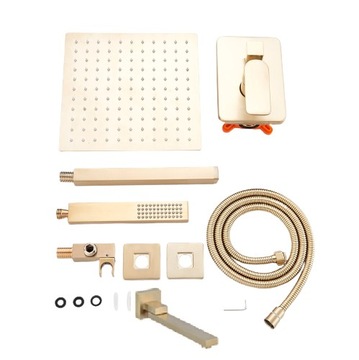 Потолочный душевой комплект золотого цвета - GOLDEN MAT 40