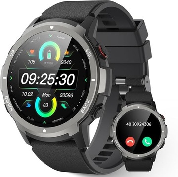 LLKBOHA S52 Smartwatch męski bluetooth IOS Android czarny