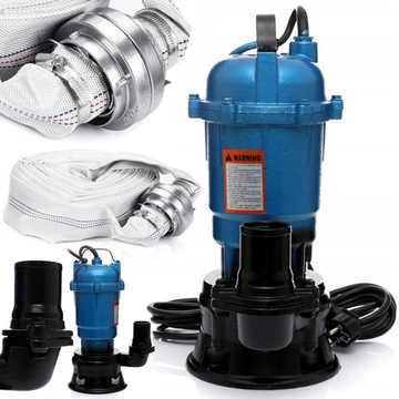 POMPA SZAMBA KAŻDEJ WODY Z ROZDRABNIACZEM+ WĄŻ 20m