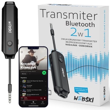 NADAJNIK ODBIORNIK BLUETOOTH DO TELEWIZORA TV AUX
