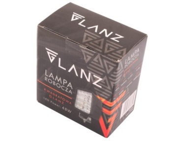 Квадратная рабочая лампа 48Вт 16 LED GLANZ [L0115G]