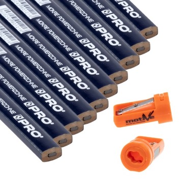 Ołówek do mokrych powierzchni 10 szt. + strugaczka