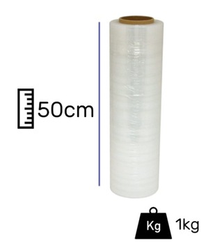 FOLIA STRETCH 1KG TRANSPARENT STRECH STRECZ MOCNA