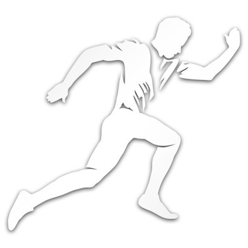 BIEGACZ HOBBY SPORT NAKLEJKA ODBLASKOWA NA AUTO