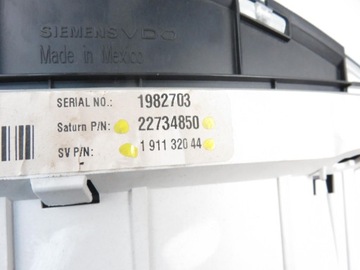 PŘÍSTROJOVÁ DESKA CHEVROLET EQUINOX 3.4 22734850 191132044