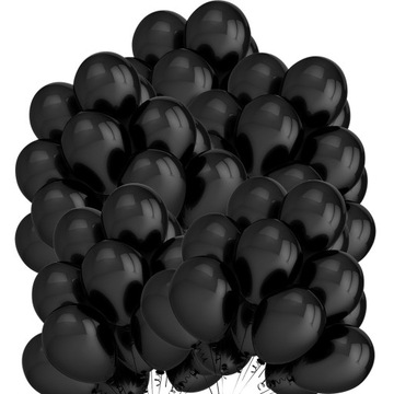 Balony Profesjonalne Czarne Urodziny Duże 100szt