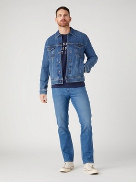 WRANGLER TEXAS SLIM MĘSKIE SPODNIE JEANSOWE EASY DAYS W12SHN42M W34 L34