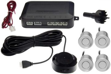 Parktronic czujniki parkowania cofania srebrne 4szt. 21,5/25mm sam dźwięk