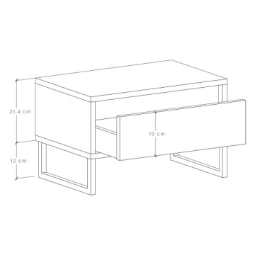 Болотный шкаф низкий стол для спальни стальные ножки ODIS SN01 40 см.