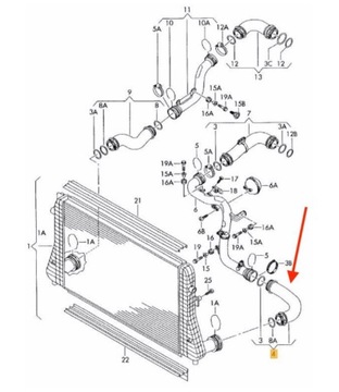 TRUBKA WAZ PŘÍVOD TURBO INTERCOOLER ALTEA LEON II 2 A3 8P1 1.9 TDI 2.0