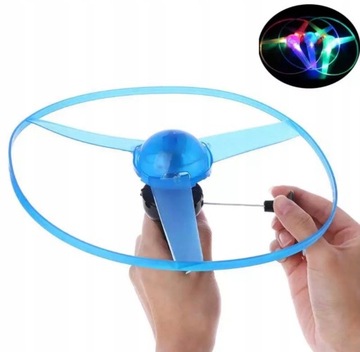 DUŻE ŚMIGŁO LATAJĄCE DYSK UFO WYRZUTNIA ŚWIECI LED