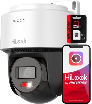 OBROTOWA KAMERA IP HiLook PTZ-N4MP-P 4MPx Audio Hybrid Light +Karta microSD