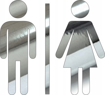 Toaleta WC naklejka lustrzana łatwy montaż