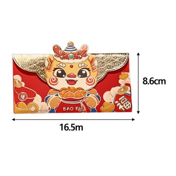 4 красных новогодних конверта, традиционные подарочные пакеты, лучший стиль B