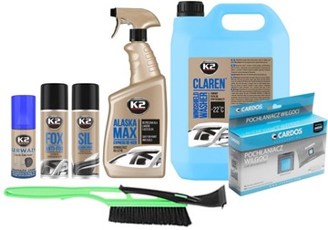 K2 ZESTAW ZIMOWY ODMRAŻACZ PŁYN + SKROBACZKA