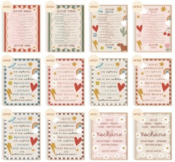 Набор детских плакатов ALPHABET NUMBERS MAP EMOTIONS 30x40 A3 различные дизайны