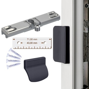 РУЧКА ДЛЯ ОКНА РУЧКА ДЛЯ БАЛКОНА РУЧКА ДЛЯ БАЛКОННОЙ ДВЕРИ ГРАФИТ