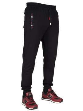 Dres spodnie męskie dresowe XL granatowe ze ściągaczem jogger