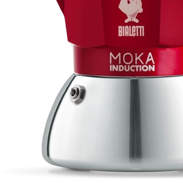 Kawiarka MOKA INDUCTION II 2tz RED czerwona 100ml BIALETTI indukcja