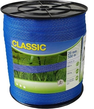 TAŚMA OGRODZENIOWA CLASSIC 500m x 20mm NIEBIESKA KERBL