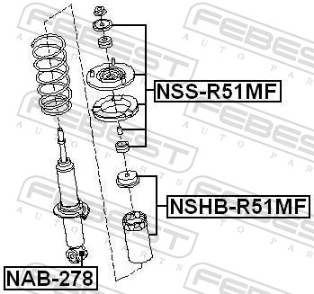 FEBEST NAB-278 SILENTBLOK TLUMIČ