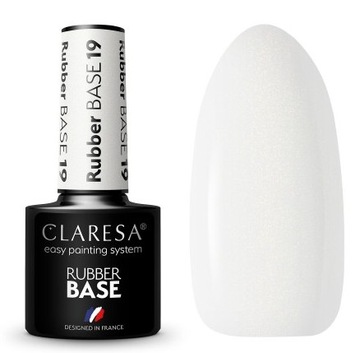 CLARESA RUBBER BASE BAZA KAUCZUKOWA HYBRYDA MLECZNA BIEL Z DROBINĄ - 19