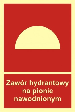 Zawór hydrantowy na pionie 10x14,8 folia świecąca