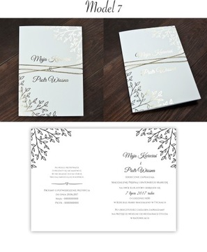 ПОЗОЛОЧЕННЫЕ СВАДЕБНЫЕ ПРИГЛАШЕНИЯ C6 - 2 ШТ.