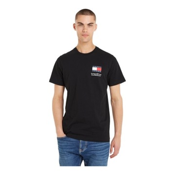 TOMMY HILFIGER KOSZULKA MĘSKA T-SHIRT TJM SLIM ESSENTIAL FLAG CZARNA r.XXL