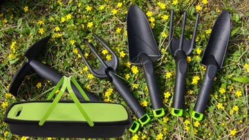 Набор садового инструмента, лопата, грабли, 6 элементов из прочного пластика.