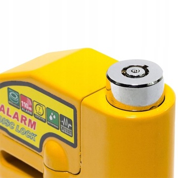 ЗАМОК ТОРМОЗНОГО ДИСКА С СИГНАЛизацией ДЛЯ МОТОЦИКЛОВ И ВЕЛОСИПЕДОВ, ВОДОНЕПРОНИЦАЕМЫЙ