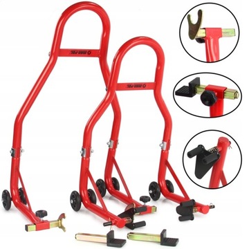 STOJAK PODNOŚNIK MOTOCYKLOWY PRZÓD TYŁ KOMPLET