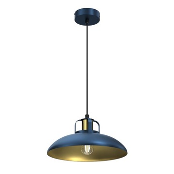 Lampa sufitowa wisząca glamour loft granat/złota