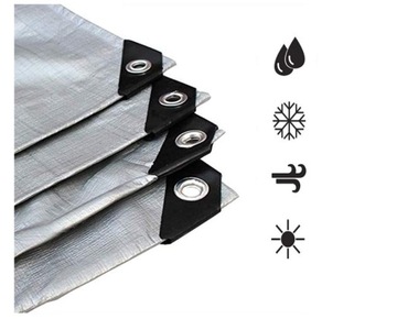 Plandeka 2x5 B. GRUBA 260G wzmacniana B. MOCNA