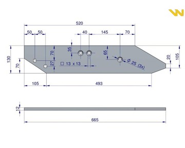 Защитная планка PO1712 Unia ZX 1153520030 WARYŃSKI