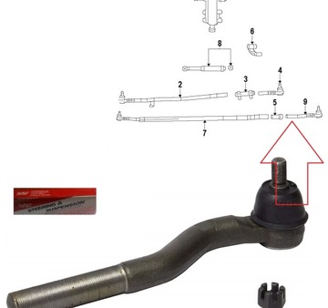 Końcówka Drążka lewa Jeep Wrangler JK 2007 - 2017