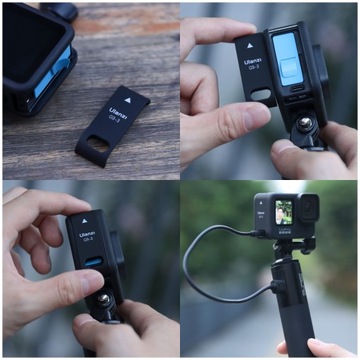 Klapka zaślepka baterii z otworem USB G9-3 do GoPro HERO BLACK 9 10 11 12
