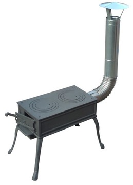 Чугунная печь, камин, комплект садовой коптильни