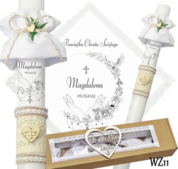 БЕЛАЯ ОДЕЖДА И КРЕЩЕСТВЕННАЯ СВЕЧА КРЕЩЕННОЕ ИМЯ